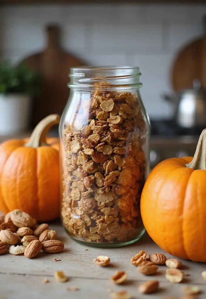 25 Low Calorie Pumpkin Pie Recipes That Still Taste Great - 15. Pumpkin Pie Granola