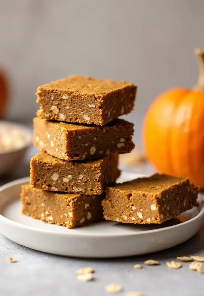 25 Low Calorie Pumpkin Pie Recipes That Still Taste Great - 19. Pumpkin Pie Energy Bars