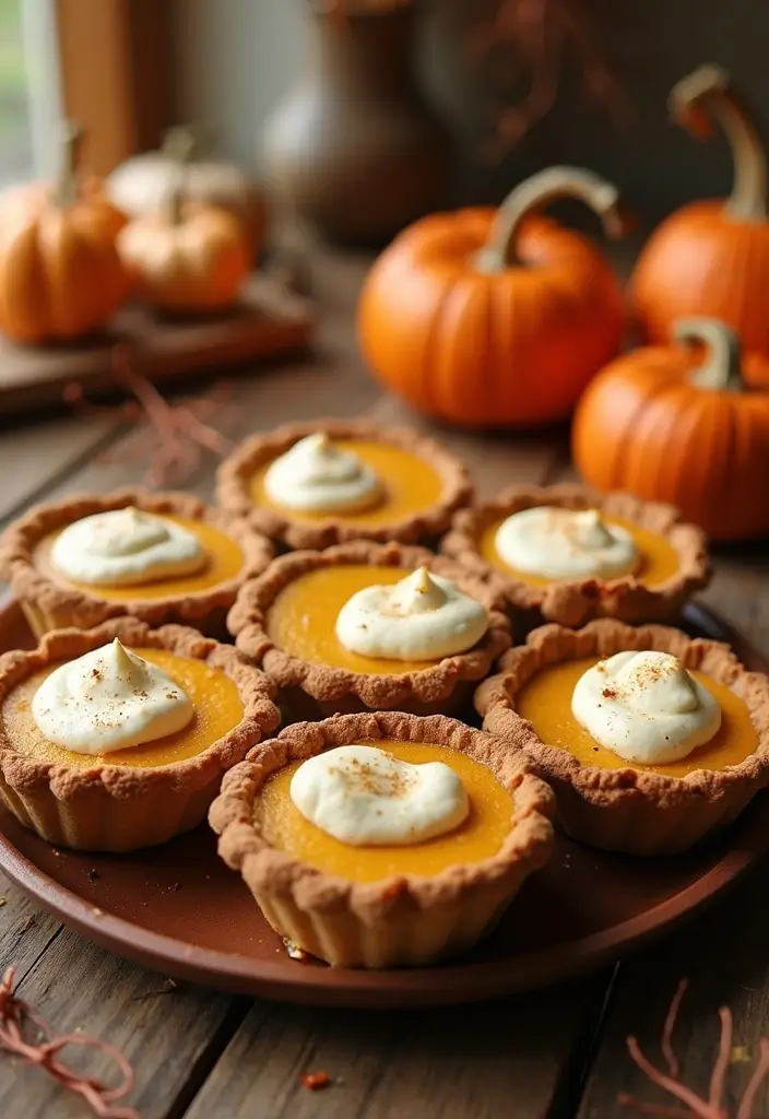25 Low Calorie Pumpkin Pie Recipes That Still Taste Great - 21. Mini Pumpkin Pies
