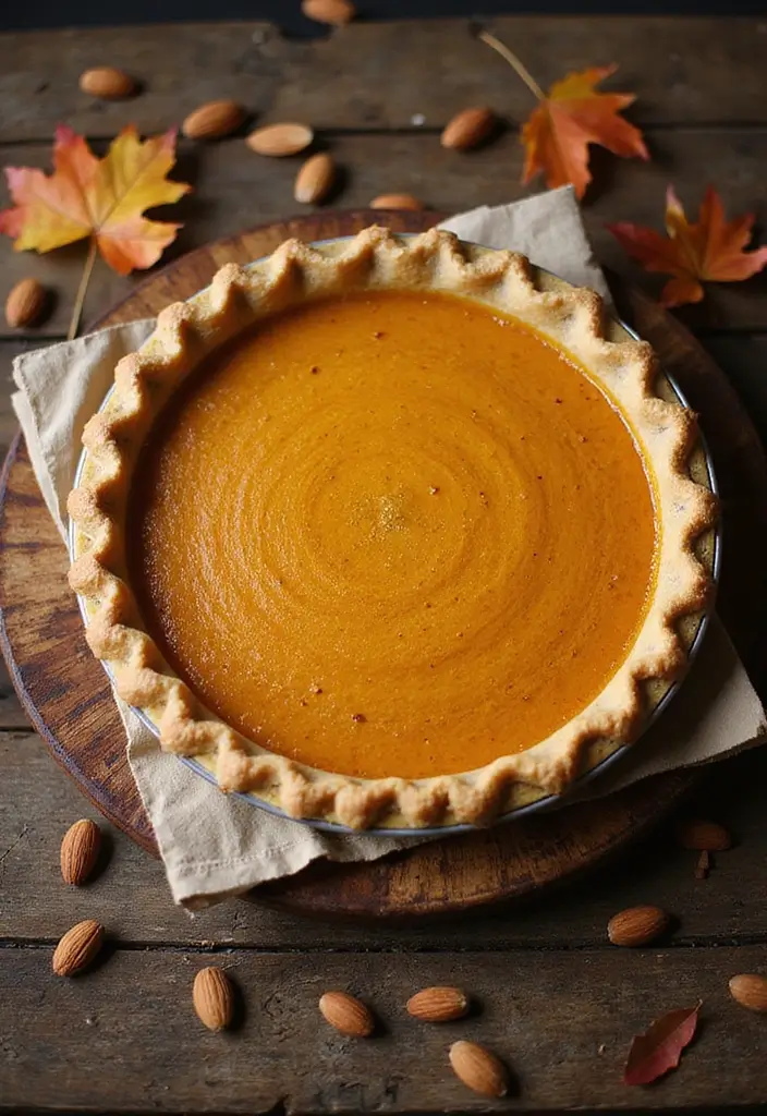 25 Low Calorie Pumpkin Pie Recipes That Still Taste Great - 4. Almond Flour Pumpkin Pie