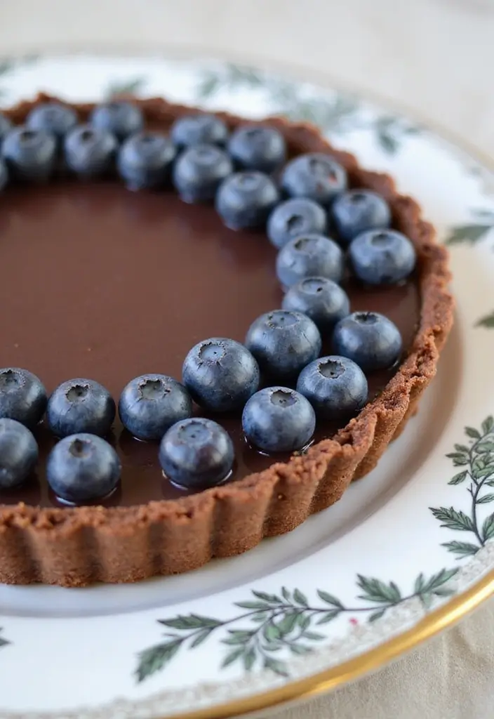 25 No Bake Chocolate Pie Recipes That Are Quick and Creamy 141 25 No Bake Chocolate Pie Recipes That Are Quick and Creamy - 21. Chocolate Blueberry No Bake Pie