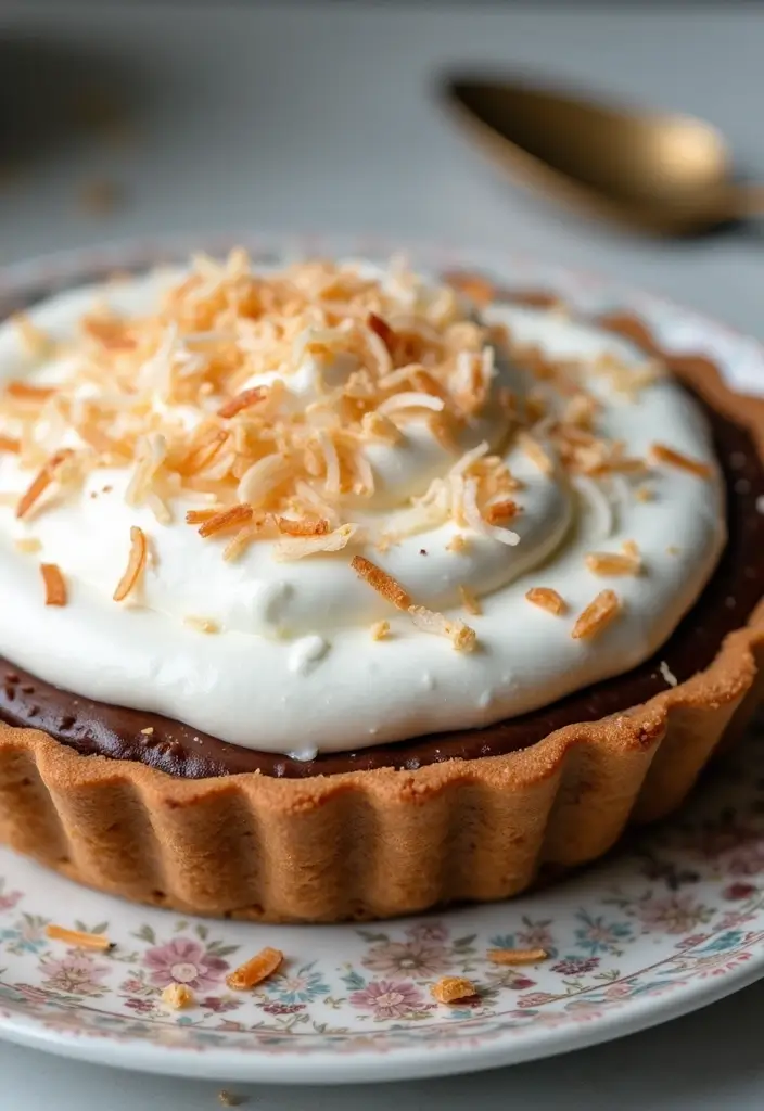 25 No Bake Chocolate Pie Recipes That Are Quick and Creamy 22 25 No Bake Chocolate Pie Recipes That Are Quick and Creamy - 4. Chocolate Coconut Cream Pie