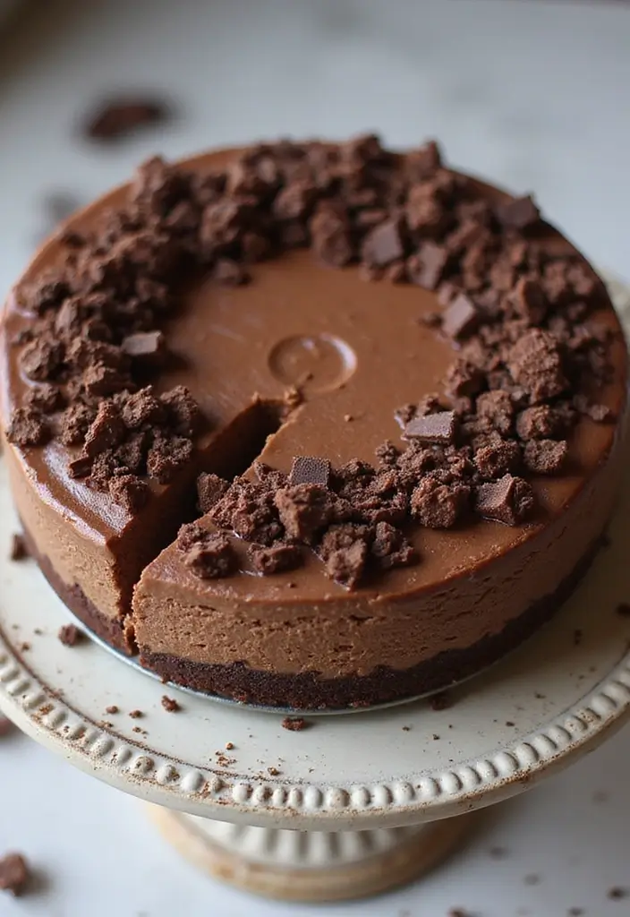 25 No Bake Chocolate Pie Recipes That Are Quick and Creamy 57 25 No Bake Chocolate Pie Recipes That Are Quick and Creamy - 9. Chocolate Cheesecake No Bake Pie