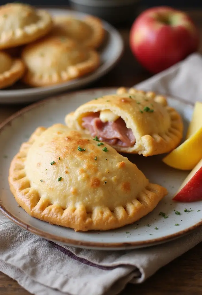 25 Pampered Chef Hand Pie Maker Recipes for Quick Pastries 61 25 Pampered Chef Hand Pie Maker Recipes for Quick Pastries - 11. Ham and Cheese Hand Pies