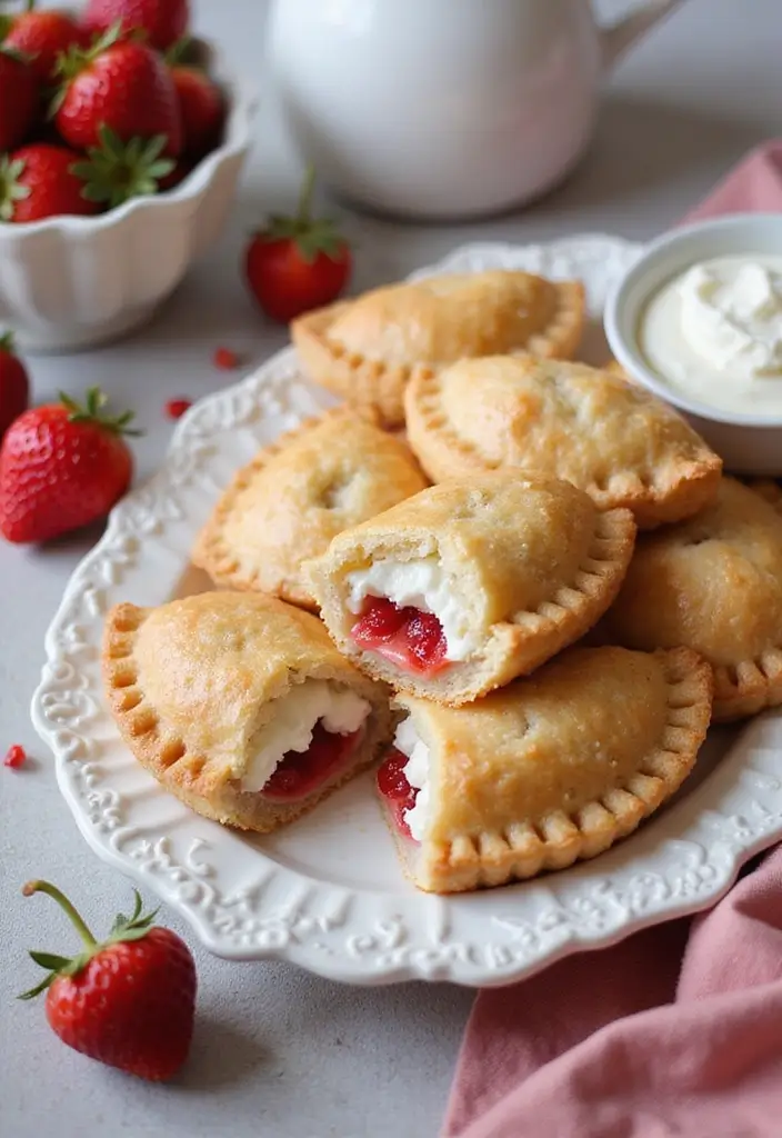 25 Pampered Chef Hand Pie Maker Recipes for Quick Pastries 95 25 Pampered Chef Hand Pie Maker Recipes for Quick Pastries - 17. Strawberry Cream Cheese Hand Pies