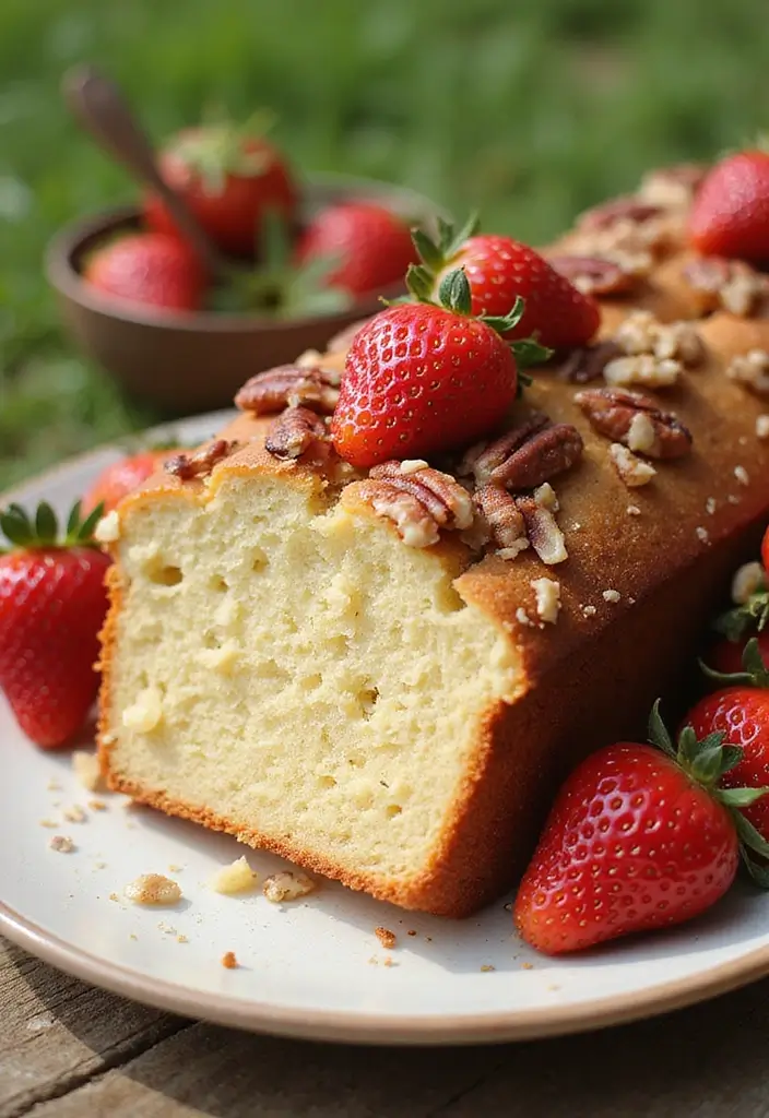 25 Pecan Pie Pound Cake Recipes That Are Pure Comfort 62 25 Pecan Pie Pound Cake Recipes That Are Pure Comfort - 10. Strawberry Pecan Pound Cake