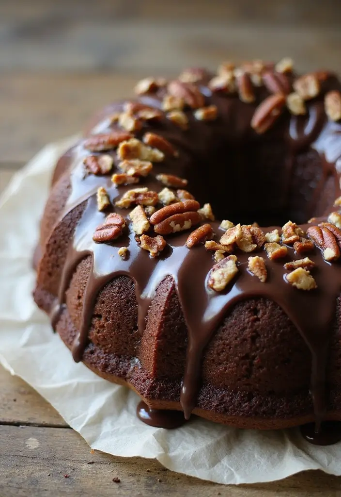 25 Pecan Pie Pound Cake Recipes That Are Pure Comfort 8 25 Pecan Pie Pound Cake Recipes That Are Pure Comfort - 2. Chocolate Pecan Pie Pound Cake