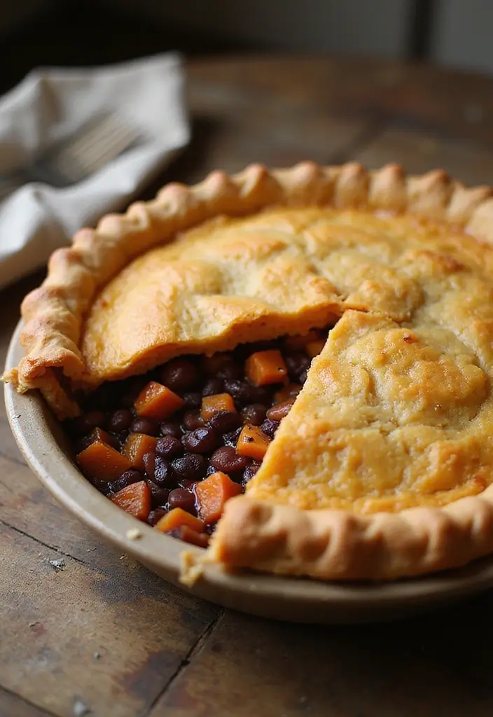 25 Pie Crust Recipes for Dinner That Go Beyond Sweets 117 25 Pie Crust Recipes for Dinner That Go Beyond Sweets - 19. Sweet Potato & Black Bean Pie