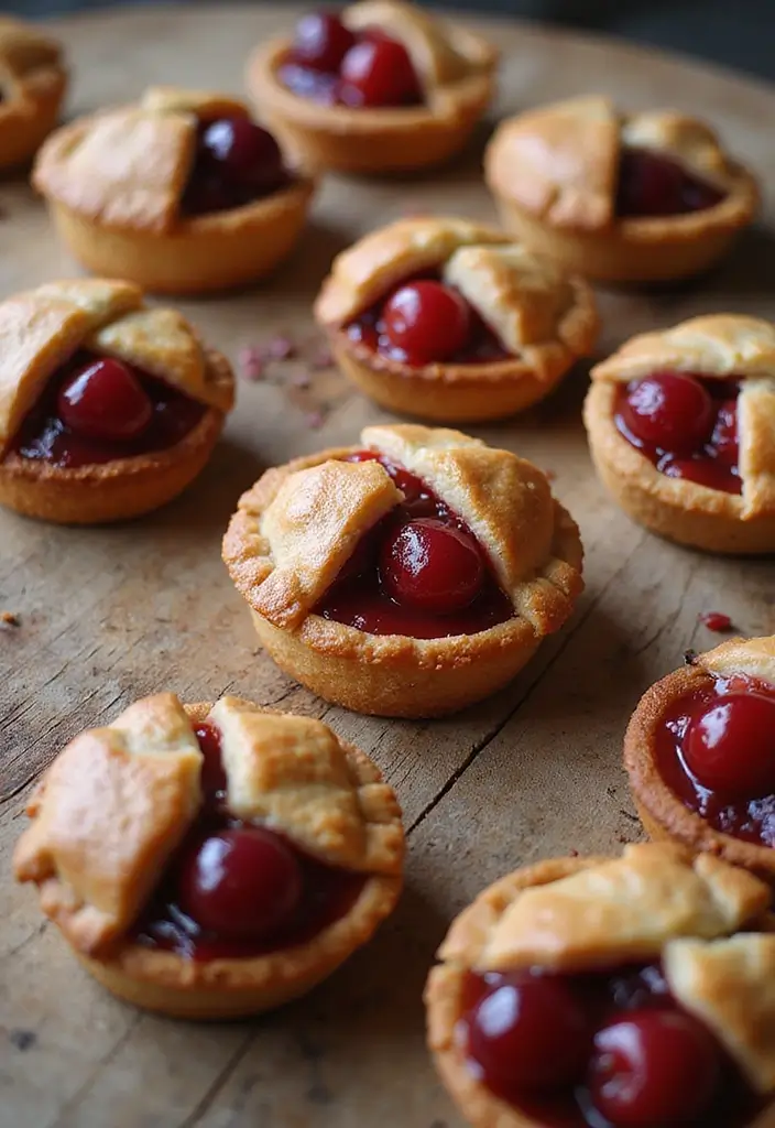 25 Pillsbury Mini Pie Crust Recipes That Are Easy and Adorable - 12. Mini Cherry Pies