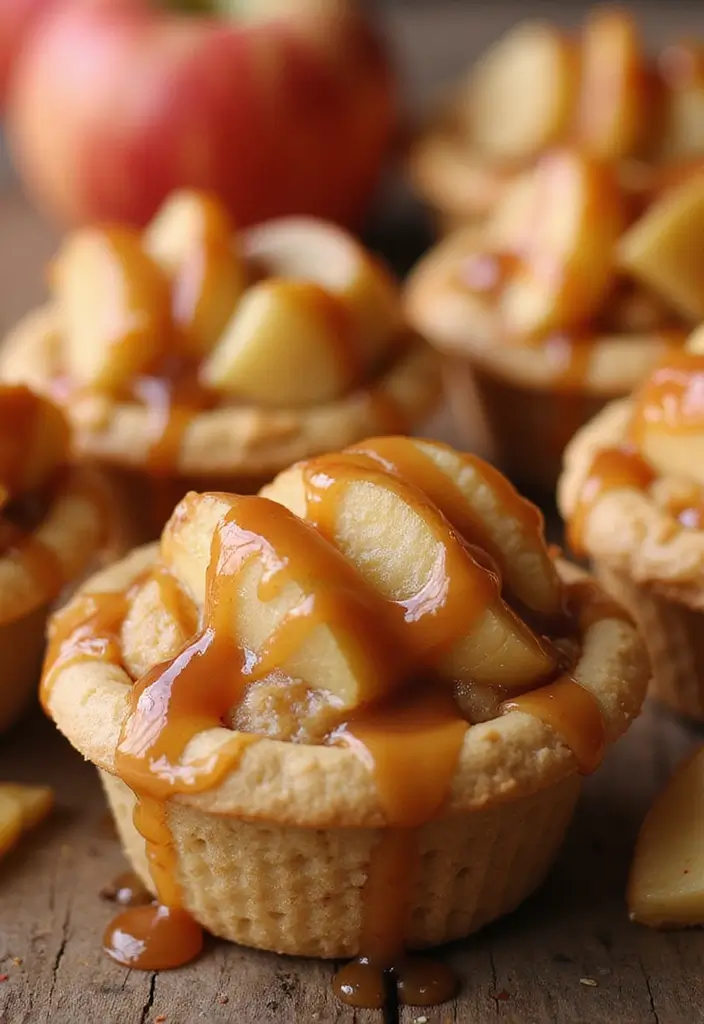 25 Pillsbury Mini Pie Crust Recipes That Are Easy and Adorable - 15. Mini Caramel Apple Pies