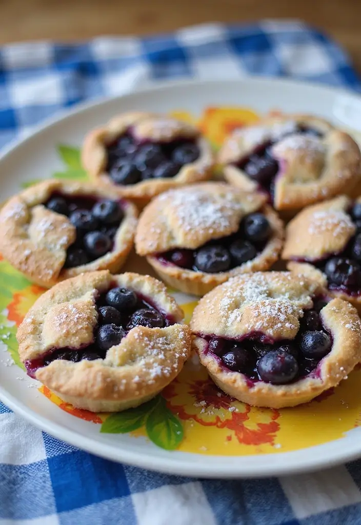 25 Pillsbury Mini Pie Crust Recipes That Are Easy and Adorable - 23. Mini Blueberry Pies