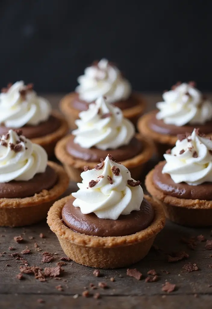 25 Pillsbury Mini Pie Crust Recipes That Are Easy and Adorable - 8. Mini Chocolate Cream Pies