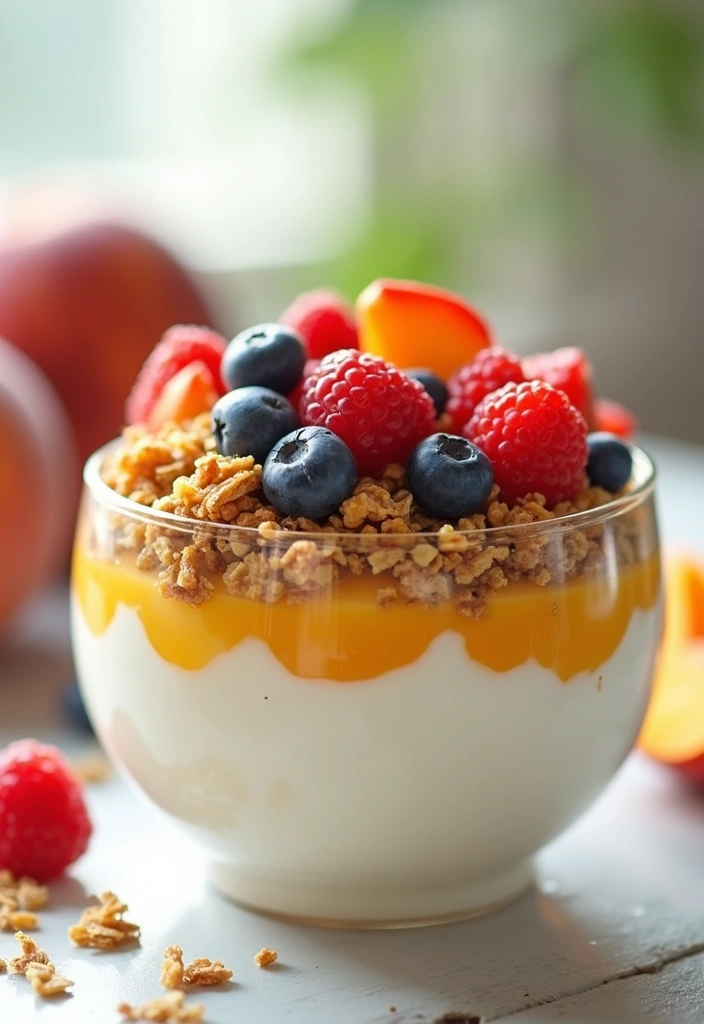 25 Recipes Using Peach Pie Filling That Are Warm and Comforting - 18. Peach Yogurt Bowl