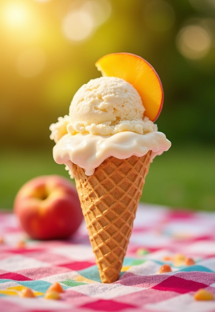 25 Recipes Using Peach Pie Filling That Are Warm and Comforting - 8. Peach Ice Cream