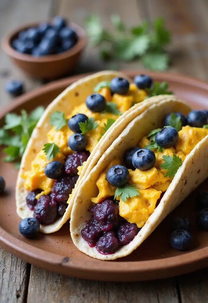 25 Recipes with Blueberry Pie Filling for Breakfast or Dessert 84 25 Recipes with Blueberry Pie Filling for Breakfast or Dessert - 14. Blueberry Pie Breakfast Tacos