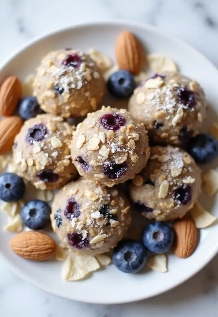 25 Recipes with Blueberry Pie Filling for Breakfast or Dessert 57 25 Recipes with Blueberry Pie Filling for Breakfast or Dessert - 9. Blueberry Pie Energy Bites