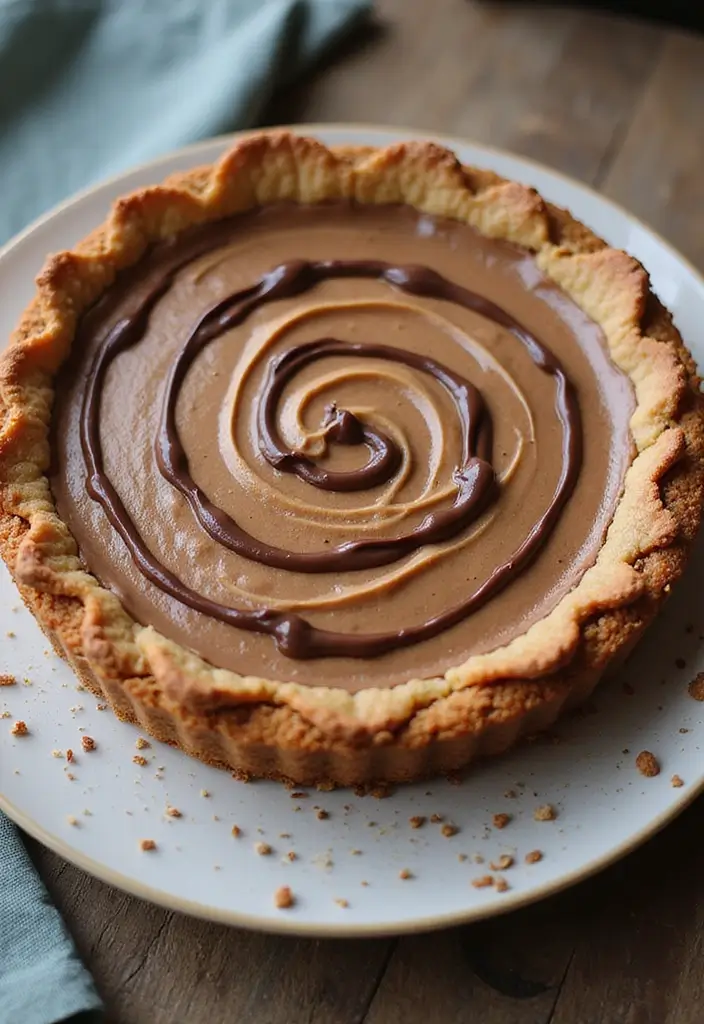25 Reese’s Peanut Butter Pie Recipes That Are Sweet and Rich - 13. Peanut Butter Pie with Nutella Swirl