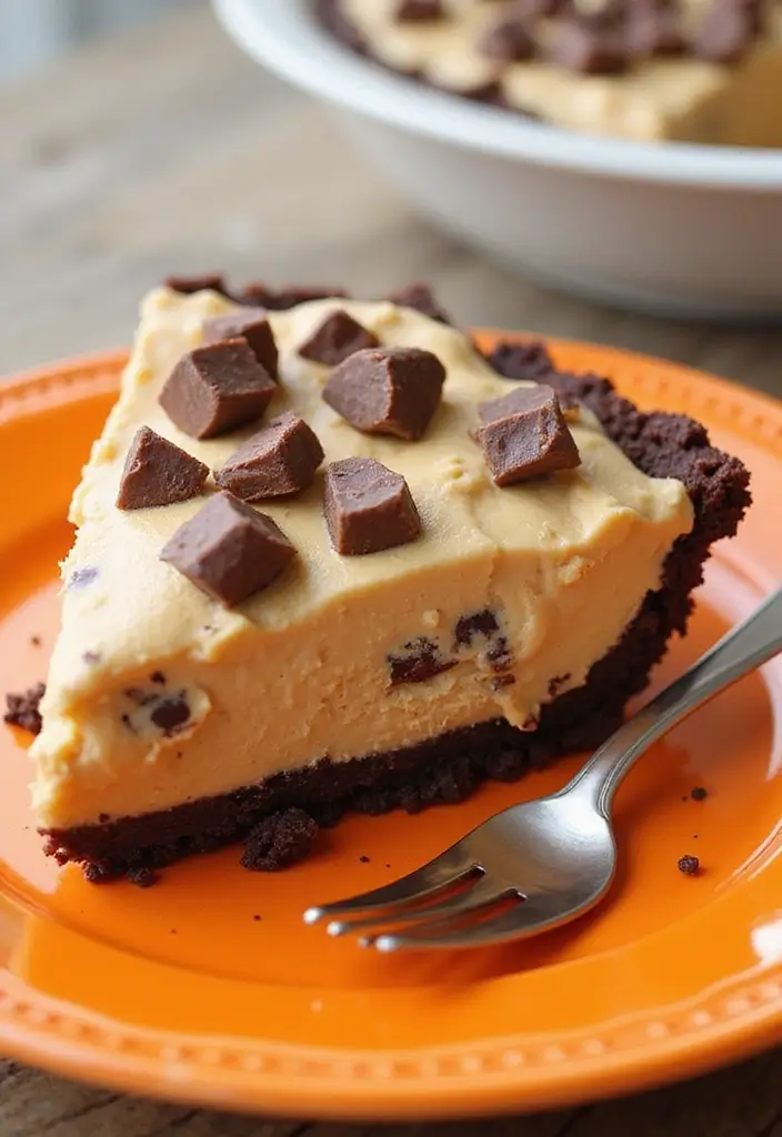 25 Reese’s Peanut Butter Pie Recipes That Are Sweet and Rich - 14. Peanut Butter Cup Ice Cream Pie