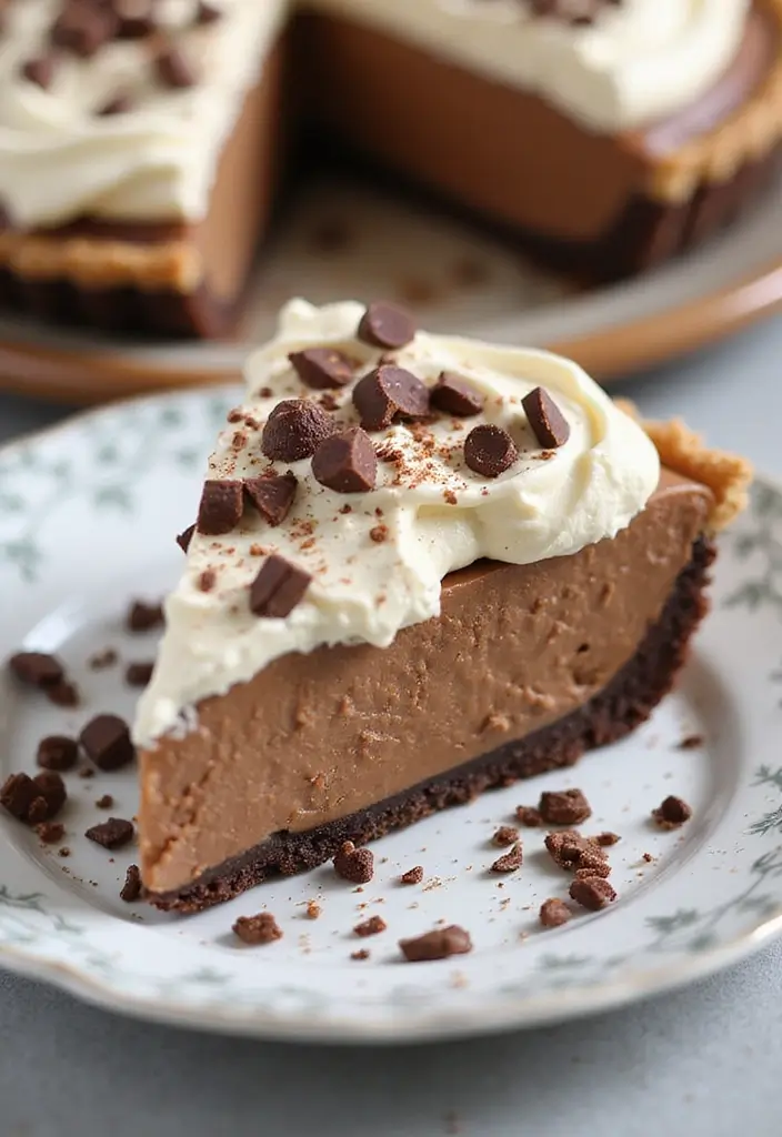 25 Reese’s Peanut Butter Pie Recipes That Are Sweet and Rich - 2. Chocolate Peanut Butter Pie with Cream Cheese