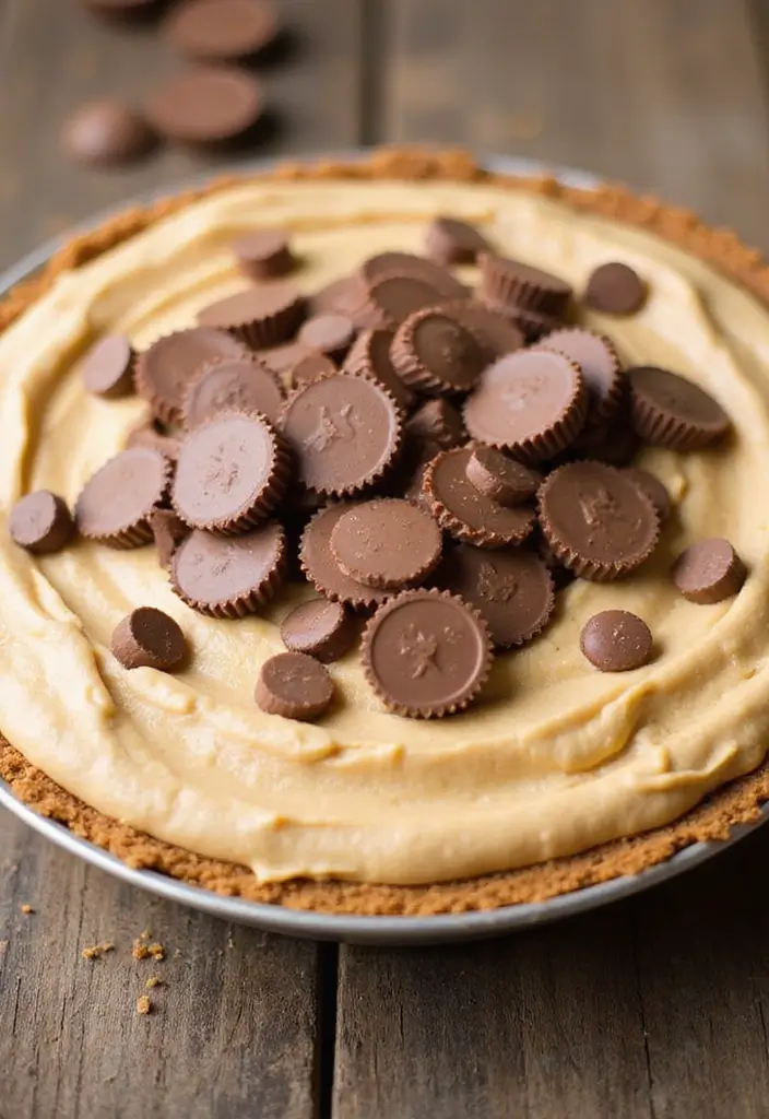 25 Reese’s Peanut Butter Pie Recipes That Are Sweet and Rich - 3. Peanut Butter Cup No-Bake Pie