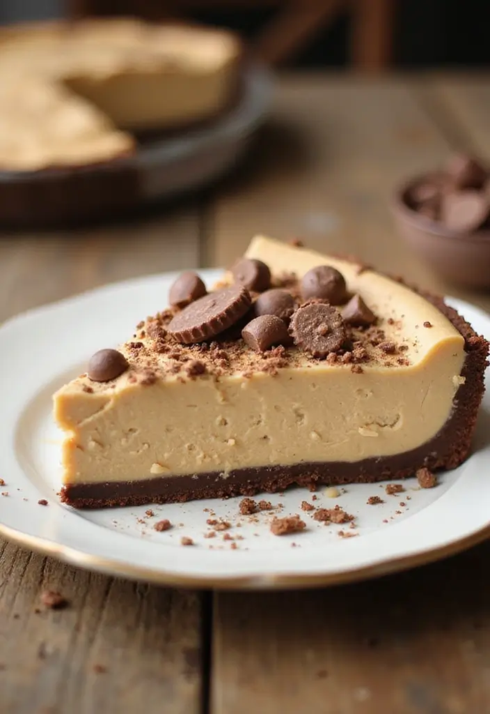 25 Reese’s Peanut Butter Pie Recipes That Are Sweet and Rich - 6. No-Bake Reese’s Peanut Butter Mousse Pie