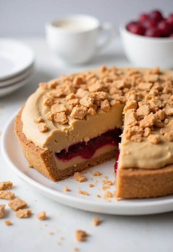 25 Reese’s Peanut Butter Pie Recipes That Are Sweet and Rich - 9. Peanut Butter and Jelly Pie