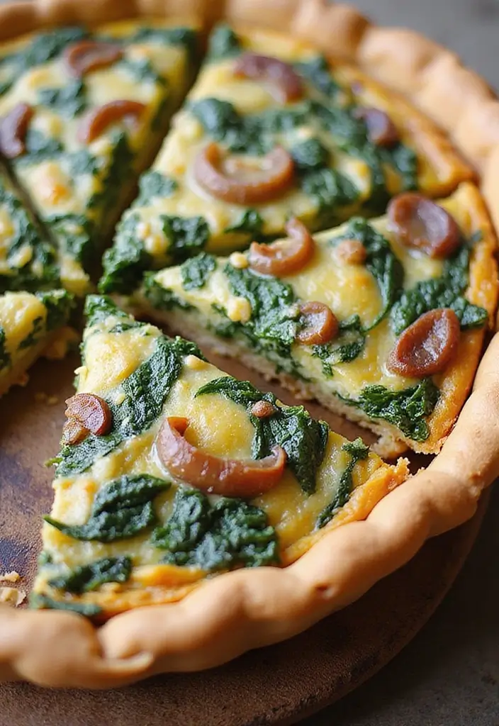 25 Spinach Quiche Recipes with Easy Pie Crusts - 15. Spinach and Caramelized Onion Quiche