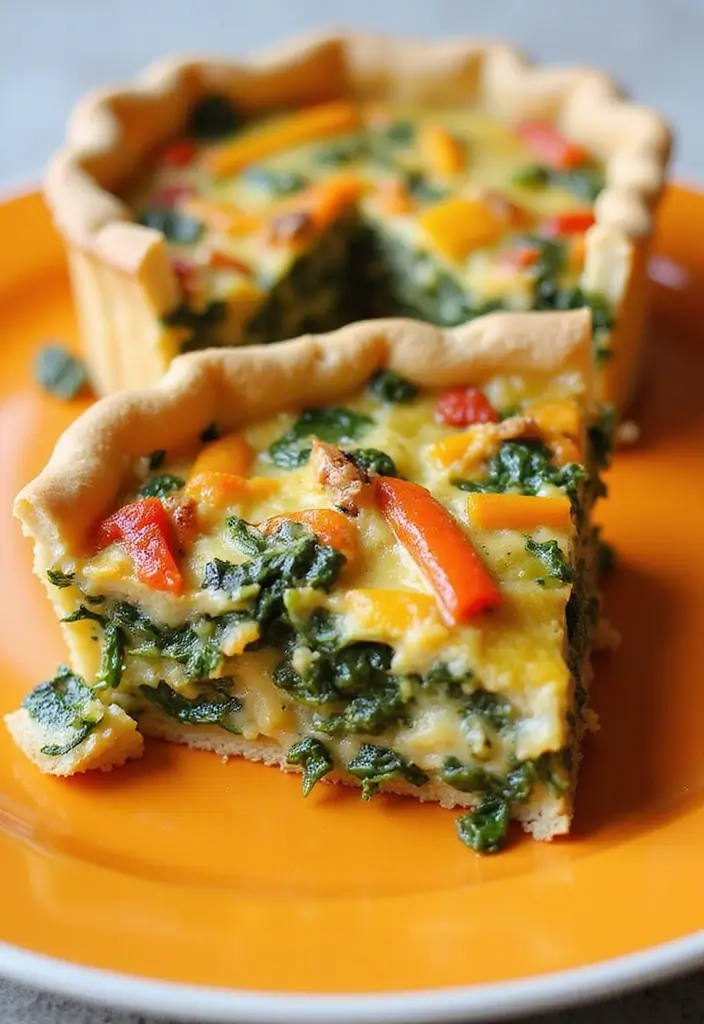 25 Spinach Quiche Recipes with Easy Pie Crusts - 18. Spinach and Bell Pepper Quiche