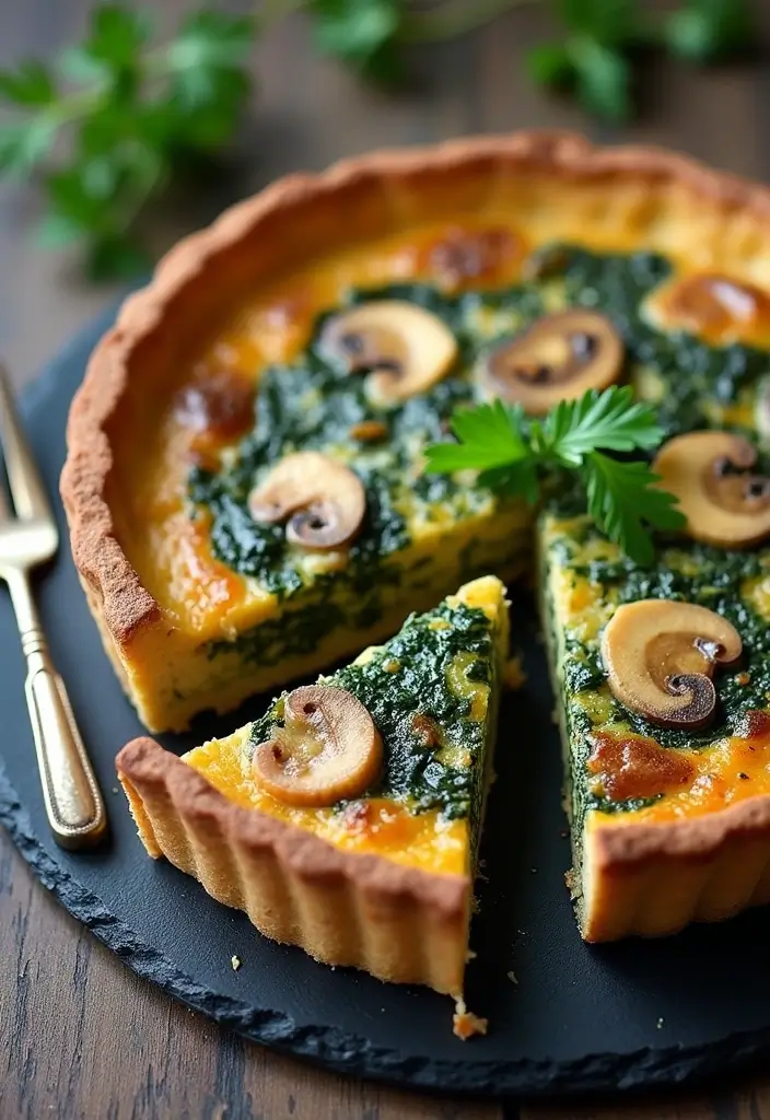 25 Spinach Quiche Recipes with Easy Pie Crusts - 3. Spinach and Mushroom Quiche