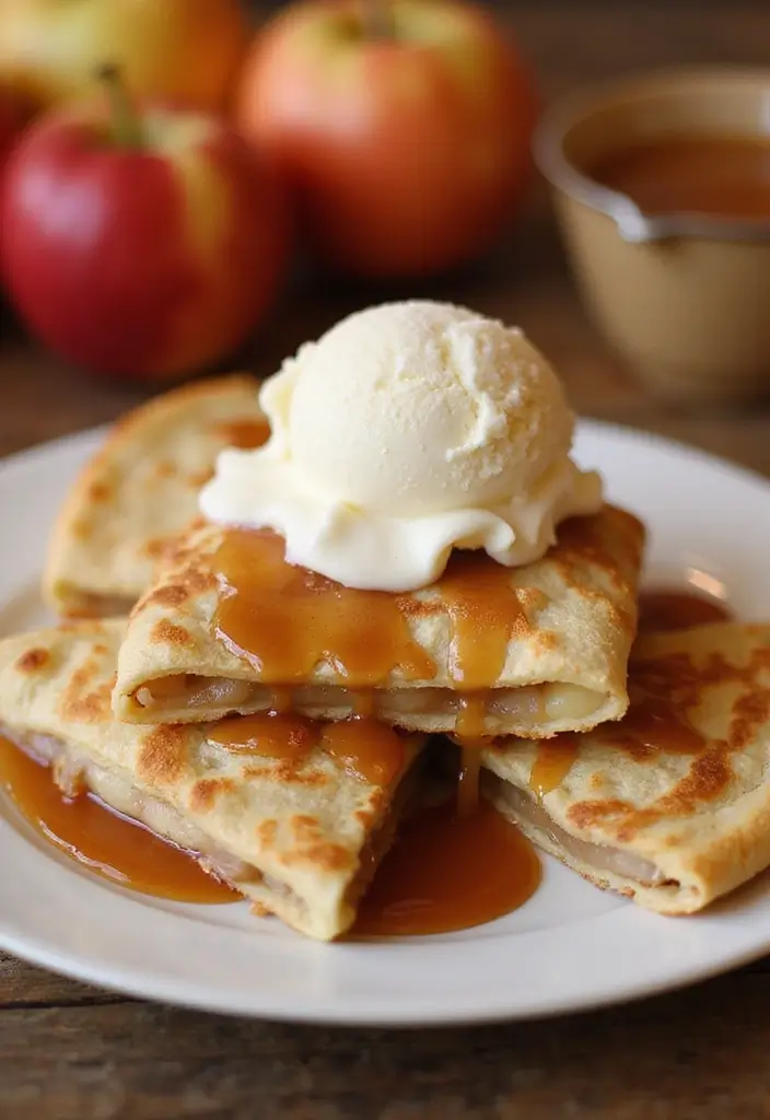 26 Apple and Pie Crust Dessert Recipes Perfect for Fall 43 26 Apple and Pie Crust Dessert Recipes Perfect for Fall - 7. Apple Pie Quesadillas