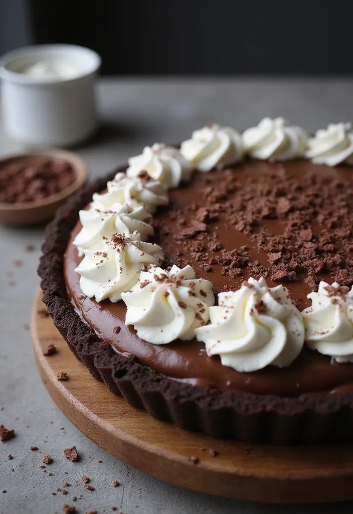 26 Cassava Flour Pie Crust Recipes That Are Gluten Free and Crisp 15 26 Cassava Flour Pie Crust Recipes That Are Gluten Free and Crisp - 3. Chocolate Silk Pie with a Cassava Flour Crust