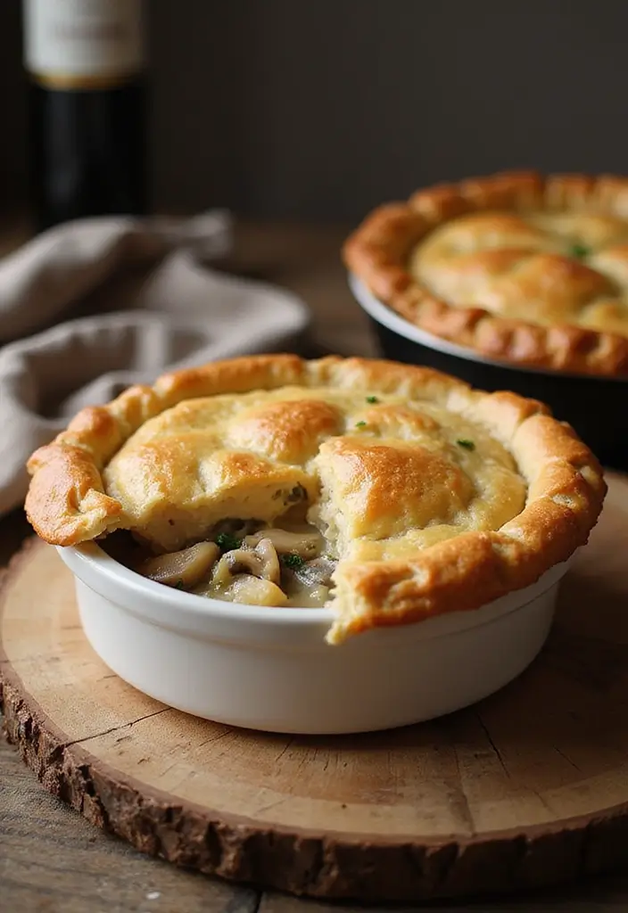 26 Easy Recipes That Use Pie Crust for Dinner or Dessert - 21. Chicken and Mushroom Pot Pie