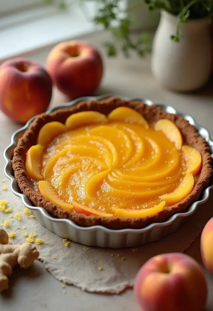 26 Gluten Free Dairy Free Pie Recipes Everyone Can Enjoy - 15. Ginger Peach Pie