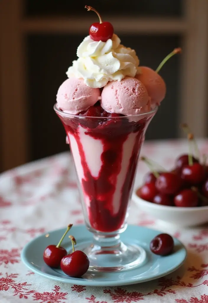 26 Tart Cherry Pie Filling Recipes for Sweet and Tangy Lovers - 15. Tart Cherry Ice Cream Sundae