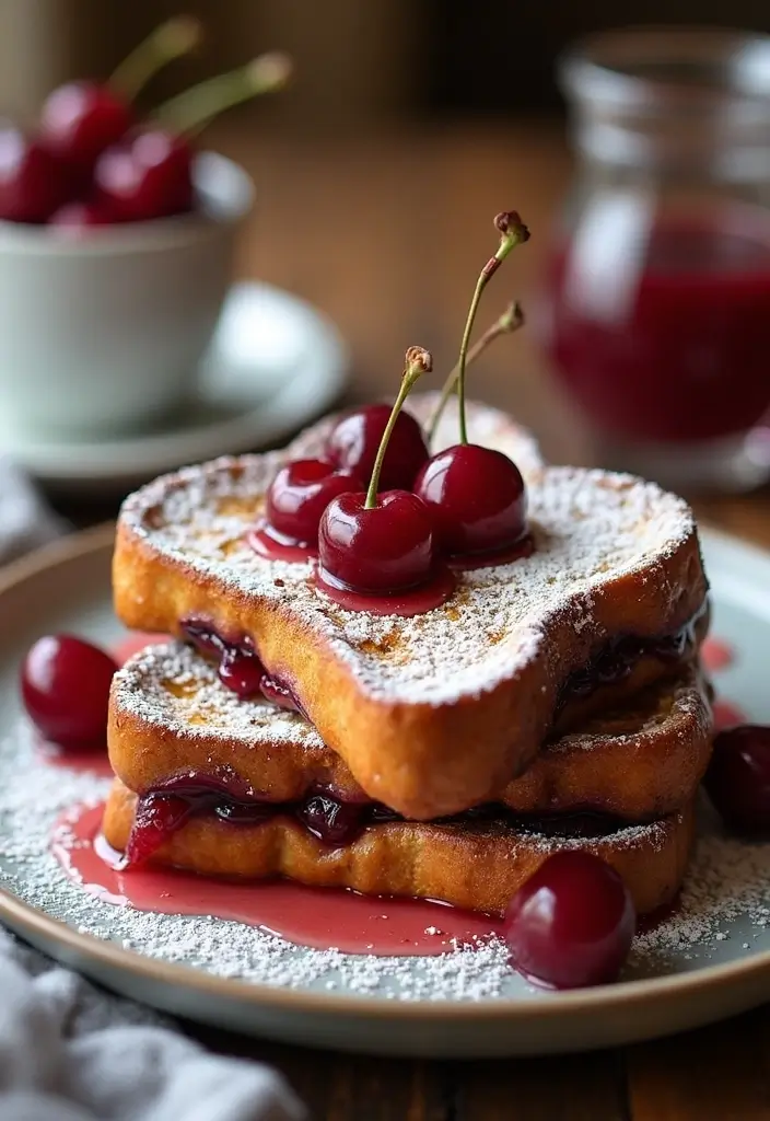 26 Tart Cherry Pie Filling Recipes for Sweet and Tangy Lovers - 19. Tart Cherry Stuffed French Toast