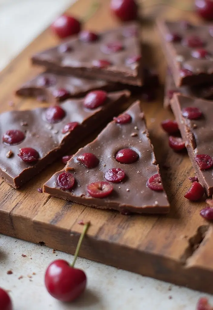 26 Tart Cherry Pie Filling Recipes for Sweet and Tangy Lovers - 22. Tart Cherry Chocolate Bark