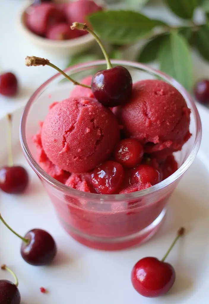 26 Tart Cherry Pie Filling Recipes for Sweet and Tangy Lovers - 9. Tart Cherry Sorbet