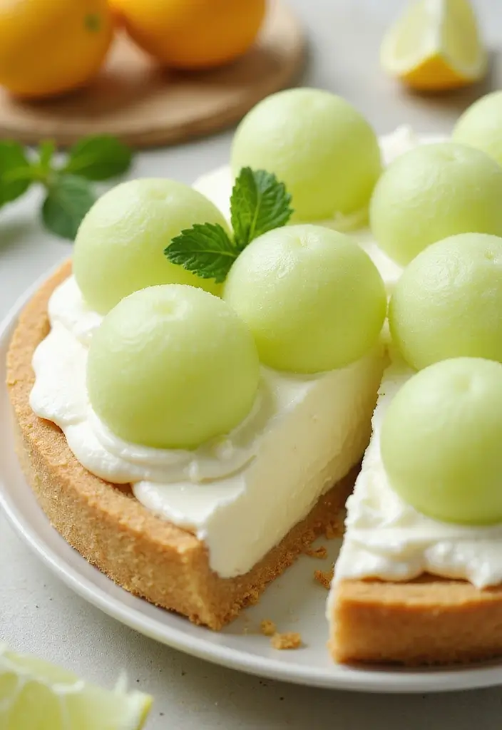 27 Cream Pie Recipes That Are No Bake and Delicious - 27. Honeydew Melon Cream Pie