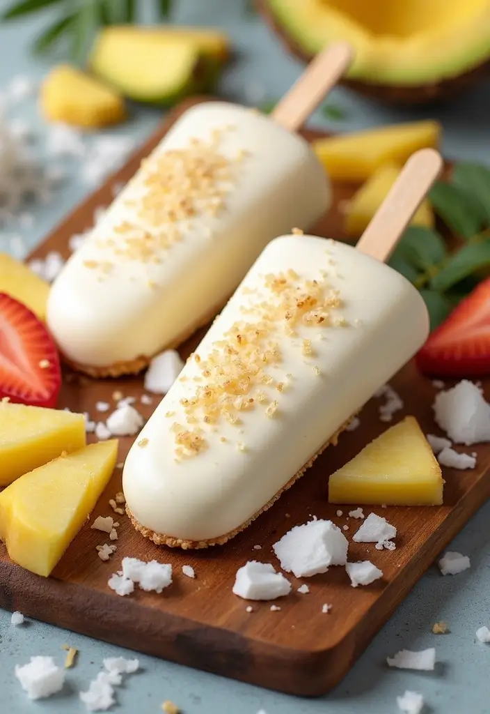 27 No Bake Coconut Cream Pie Recipes for Light and Creamy Desserts - 15. Coconut Cream Pie Popsicles