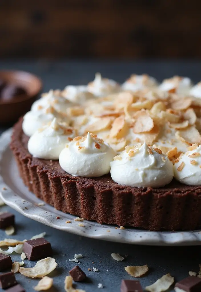 27 No Bake Coconut Cream Pie Recipes for Light and Creamy Desserts - 17. No Bake Chocolate Coconut Cream Pie