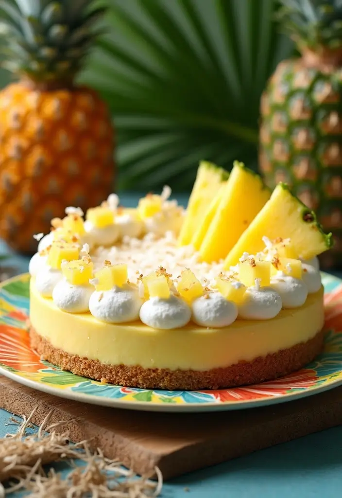 27 No Bake Coconut Cream Pie Recipes for Light and Creamy Desserts - 2. Tropical Pineapple Coconut Cream Pie