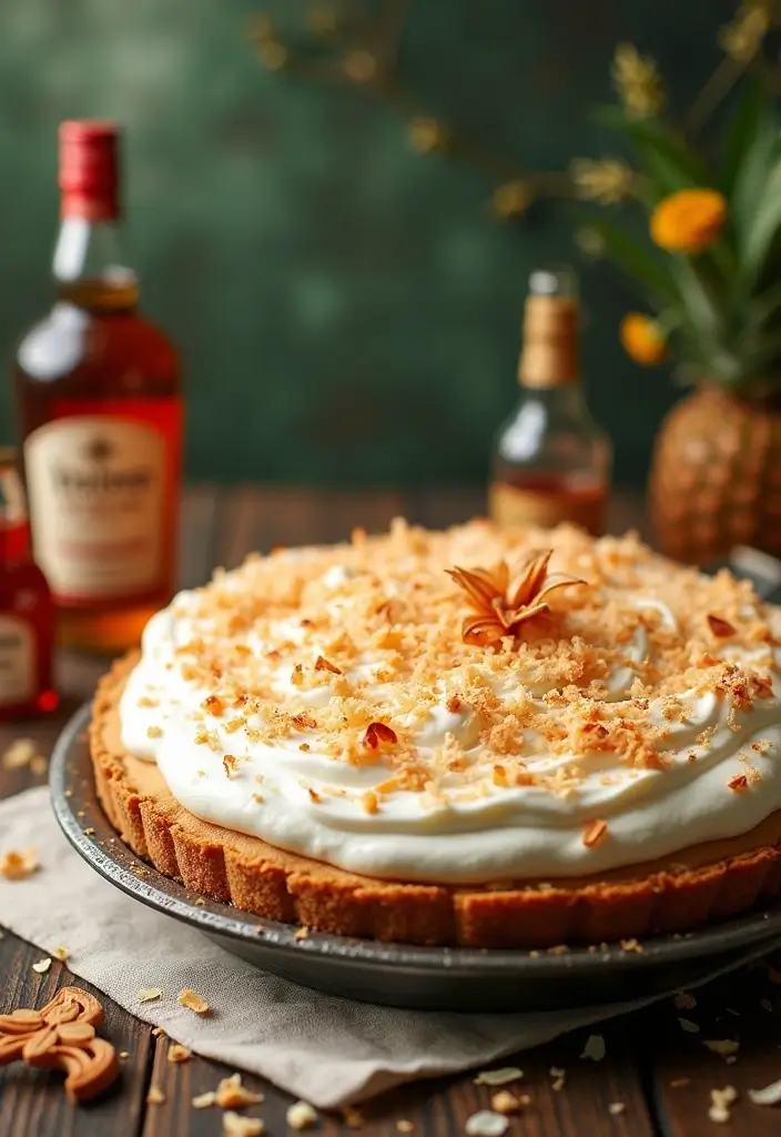 27 No Bake Coconut Cream Pie Recipes for Light and Creamy Desserts - 21. Coconut Cream Pie with Spiced Rum