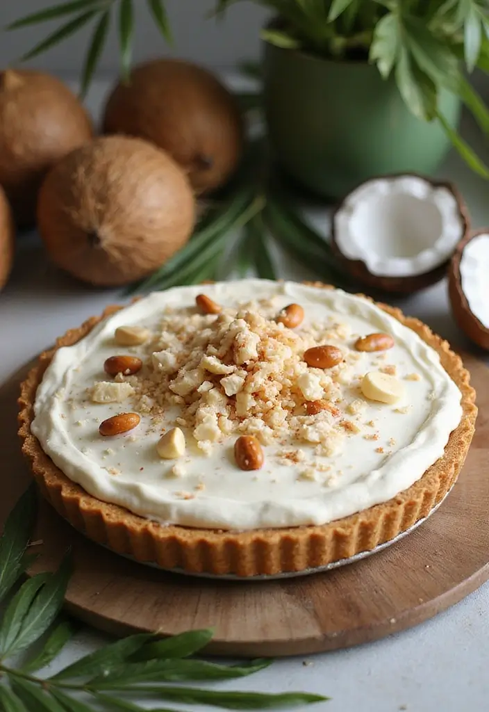 27 No Bake Coconut Cream Pie Recipes for Light and Creamy Desserts - 23. Coconut Cream Pie with Macadamia Nuts