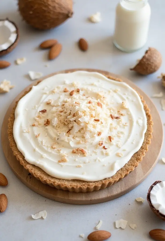 27 No Bake Coconut Cream Pie Recipes for Light and Creamy Desserts - 24. Coconut Cream Pie with Almond Milk