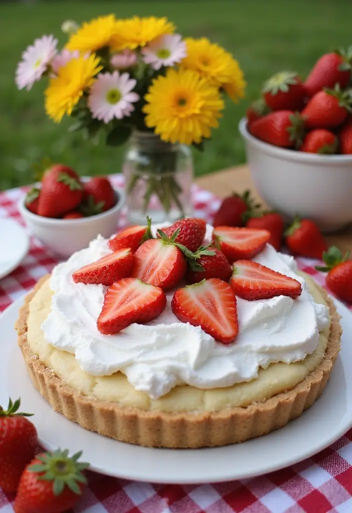27 No Bake Coconut Cream Pie Recipes for Light and Creamy Desserts - 6. Strawberry Coconut Cream Pie