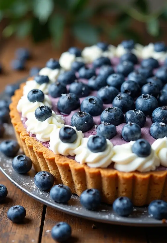 27 No Bake Coconut Cream Pie Recipes for Light and Creamy Desserts - 7. Blueberry Coconut Cream Pie