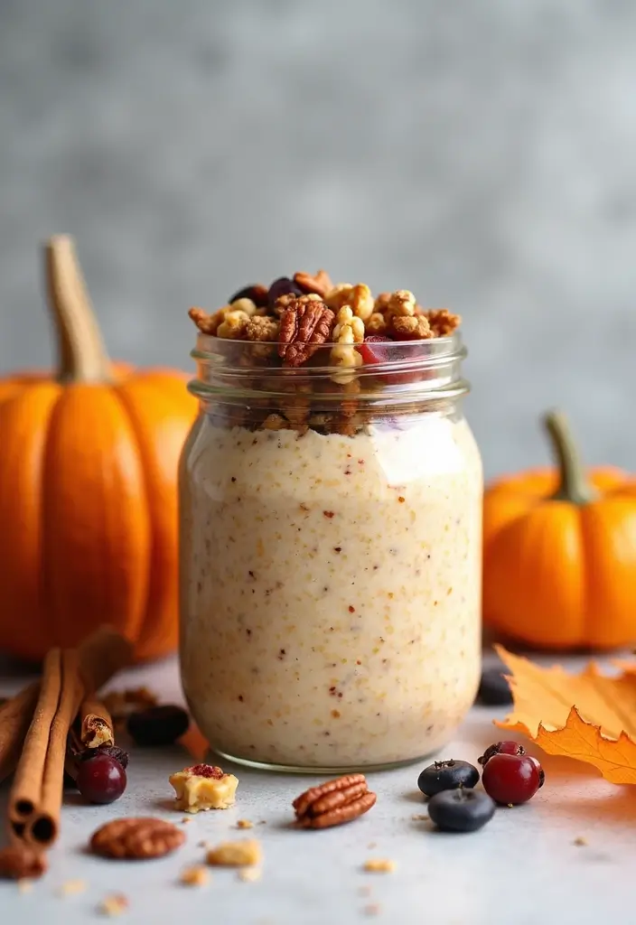 27 Recipes with Pumpkin Pie Filling for Cozy Fall Desserts - 2. Pumpkin Spice Overnight Oats
