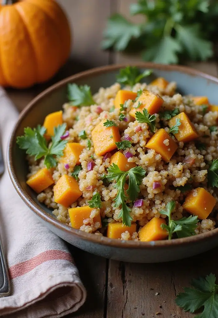 27 Recipes with Pumpkin Pie Filling for Cozy Fall Desserts - 23. Pumpkin Pie Filling Quinoa Salad