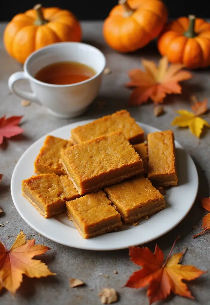 27 Recipes with Pumpkin Pie Filling for Cozy Fall Desserts - 5. Pumpkin Pie Bars with Oat Crust