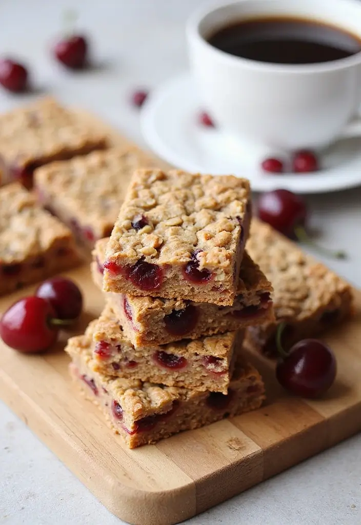 28 Cherry Pie Filling Breakfast Recipes That Feel Like Dessert - 21. Cherry Pie Granola Bars